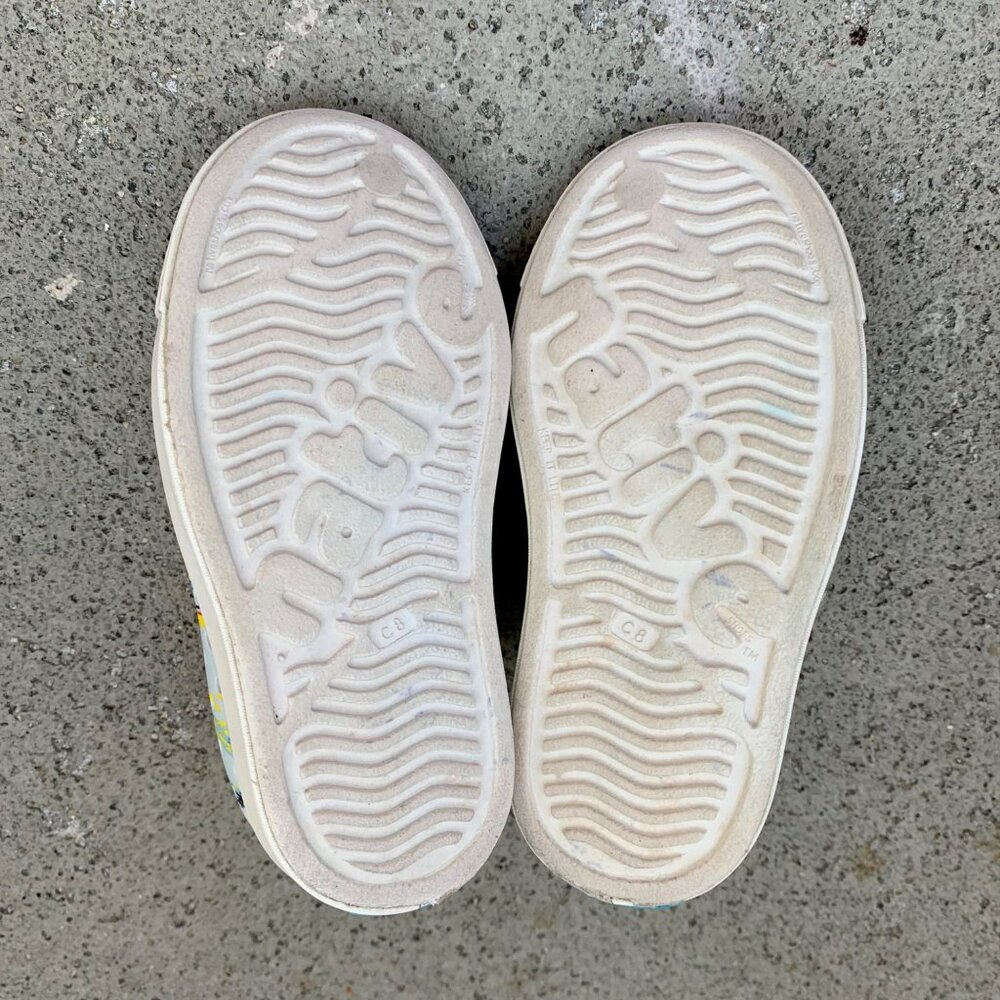 NATIVE Jefferson Paint Splash Shoes Kids 8 C8 Sneaker Natives Blue Slip On Shoe - Picture 7 of 8